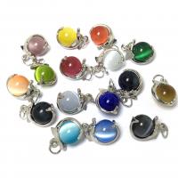 Cats Eye Pendants with Zinc Alloy platinum color plated Unisex Sold By PC