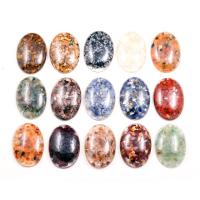 Cabochons en pierres précieuses, résine, avec pierre gemme, ovale, unisexe, plus de couleurs à choisir, 35x50mm, Vendu par PC