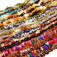 Gemstone Chips, Natural Stone, irregular, different materials for choice, more colors for choice, 5-8mm, Sold Per Approx 8 Inch Strand