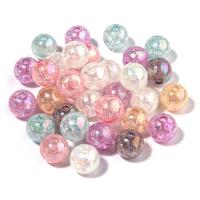Acrylic Jewelry Beads Round crackle Sold By Bag