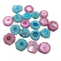 Gemstone Pendants Jewelry, druzy style & Unisex & no hole, more colors for choice, 20x25mm, Sold By PC