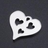 Titanium Steel Pendants, Heart, plated, fashion jewelry, more colors for choice, 15x16mm, 10PCs/Bag, Sold By Bag