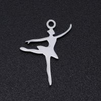 Titanium Steel Pendants, Dancing Girl, plated, fashion jewelry, more colors for choice, 13x18mm, 10PC/Bag, Sold By Bag