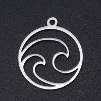 Titanium Steel Pendants Round plated fashion jewelry Sold By Bag