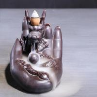 Backflow Incense Burner, Porcelain, handmade, for home and office & durable, 130x100x140mm, Sold By PC