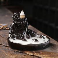 Backflow Incense Burner, Porcelain, handmade, for home and office & durable, 120x125mm, Sold By PC