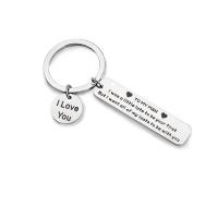 Stainless Steel Key Clasp Geometrical Pattern Unisex & with letter pattern 25mm 15mm Sold By PC
