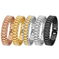 acier inoxydable bracelet, avec Acier titane, Placage, magnétique & pour homme, plus de couleurs à choisir, 15mm, Longueur:Environ 8.86 pouce, Vendu par PC