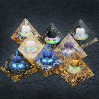 misto de pedras semi-preciosas Decoração Pyramid, para casa e escritório & materiais diferentes para a escolha, 60x60mm, vendido por PC