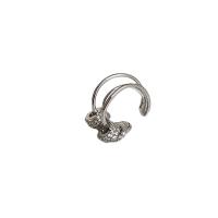 Pendientes Ear Cuff, metal, micro arcilla de zirconia cúbica & para mujer, plateado, 10-30mm, Vendido por UD