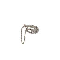 Trendy ear cuffs, Messing, met Zinc Alloy, micro pave zirconia & voor vrouw, zilver, 10-30mm, Verkocht door PC