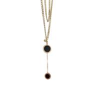 Titanstahl Halskette, für Frau, goldfarben, Länge:52 cm, verkauft von PC