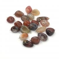Agate Jewelry Pendants, Persian Gulf Agate, with Tibetan Style, irregular, polished, mixed colors, 10-30mm, Sold By PC