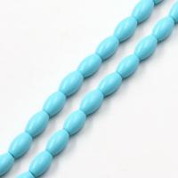 Synthetische Türkis Perle, Trommel, DIY & verschiedene Größen vorhanden, blau, verkauft per ca. 15 ZollInch Strang