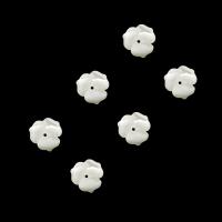 Perles en coquillage blanc naturel, coquille blanche, fleur, DIY, blanc, 10mm, Vendu par Environ 15 pouce brin