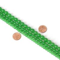 Πράσινο Calcedony Χάντρα, Γύρος, γυαλισμένο, DIY & διαφορετικό μέγεθος για την επιλογή, πράσινος, Sold Per Περίπου 15 inch Strand