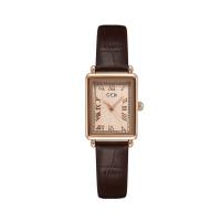 Women Wrist Watch Synthetic Leather with Glass & Stainless Steel & Zinc Alloy Japanese Movement watch movement for woman & waterproof rose gold color plated Rectangle Sold By PC