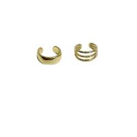 Fashion Earring Cuff and Wraps Brass plated fashion jewelry nickel lead & cadmium free 10mm Sold By Pair