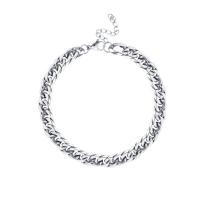 Titanium ocel Chain Necklace, s 1.97 extender řetězce, barva stříbrná á, módní šperky & různé styly pro výběr, stříbro, Délka 16.54 inch, Prodáno By PC