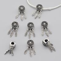 European Style Zinc Alloy Dangle Beads silver color plated DIY silver color nickel lead & cadmium free Sold By Bag
