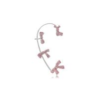 Trendy ear cuffs, Messing, plated, micro pave zirconia & voor vrouw, meer kleuren voor de keuze, 70mm, Verkocht door PC