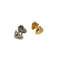 Messing Ohrring Clip, Herz, plattiert, für Frau & mit Strass, keine, 5-20mm, verkauft von PC