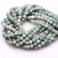 Laugh Rift Agate Beads Round polished & matte green Sold Per Approx 15 Inch Strand