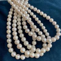Perles de nacre rondes de culture d'eau douce, perle d'eau douce cultivée, DIY, blanc, 9-11mm, Vendu par Environ 15.75 pouce brin
