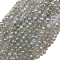 Keshi kultivierte Süßwasserperlen, Perlen, Keishi, weiß, 5-6mm, verkauft per ca. 14.57 ZollInch Strang