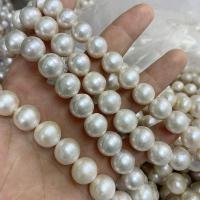 Runde ferskvandskulturperle Beads, Ferskvandsperle, forskellig størrelse for valg, hvid, Solgt Per Ca. 15.75 inch Strand