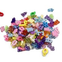Resin Pendant, Alphabet Letter, injection moulding, more colors for choice, 5-15mm, Approx 200PCs/Bag, Sold By Bag