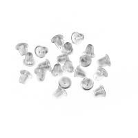 Resin Barrel Bullet Style Ear Nut, epoxy gel, different size for choice, clear, Approx 200PCs/Bag, Sold By Bag