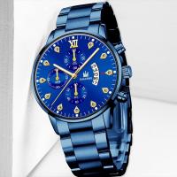 Men Wrist Watch Zinc Alloy with Glass & Stainless Steel Chinese Movement watch movement nickel lead & cadmium free for man & with rhinestone plated Round Sold By PC
