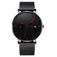 Men Wrist Watch Zinc Alloy with Synthetic Leather & Glass & Stainless Steel Chinese Movement watch movement nickel lead & cadmium free & for man plated Round Sold By PC