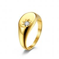 Titantium Steel finger ring, Titan Stål, plated, mode smycken & med strass, fler färger för val, 10mm, Säljs av PC