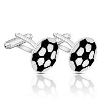 Cufflinks, Brass, silver color plated, stoving varnish, silver color, nickel, lead & cadmium free, 17x17mm, Sold By Pair