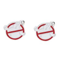 Cufflinks Zinc Alloy silver color plated stoving varnish silver color nickel lead & cadmium free Sold By Pair