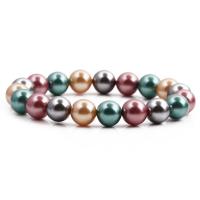 Shell Pearl Bracelet, different size for choice, mixed colors, nickel, lead & cadmium free, 6-10mm, Length:7.5 Inch, Sold By PC