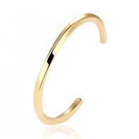 Titanium Steel Cuff Bangle, plated, Unisex & adjustable, more colors for choice, 165-180mm, Sold By PC