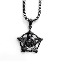 Titanium Steel Necklace Skull plated Unisex & hollow 42mm Length Approx 23.6 Inch Sold By PC