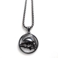 Titanstahl Halskette, Adler, plattiert, unisex & verschiedene Stile für Wahl & hohl, 26x35mm, Länge:ca. 23.6 ZollInch, verkauft von PC