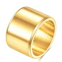 Titantium Steel Finger Ring, Titanium Steel, galvanizált, különböző méretű a választás & az ember, több színt a választás, 15mm, Méret:7-12, Által értékesített PC