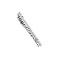 Tie Clip Iron with rhinestone silver color Sold By PC