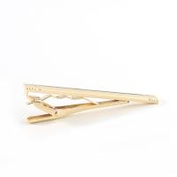 Tie Clip, Iron, gold color plated, 60x5.50mm, Sold By PC