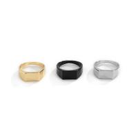 liga de zinco anel Set, banhado, 3 peças & para o homem, cores misturadas, 19mm, vendido por Defina