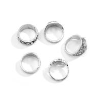 Zinc Alloy Ring Set plated 5 pieces & for man 19mm Sold By Set