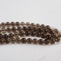 Natürliche Rauchquarz Perlen, rund, verschiedene Größen vorhanden, Grade AAAAA, Bohrung:ca. 1mm, verkauft per ca. 15.5 ZollInch Strang