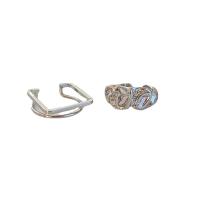 Messing Manschette Fingerring, plattiert, Einstellbar & für Frau, Silberfarbe, 17mm, verkauft von setzen