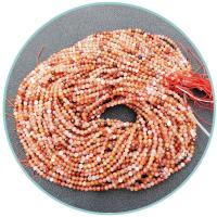 Γιουνάν Red Agate Χάντρα, Γύρος, γυαλισμένο, DIY & πολύπλευρη, μικτά χρώματα, 3mm, Sold Per 38 cm Strand
