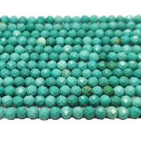 Perles turquoises, turquoise, Rond, poli, DIY & facettes, vert, Vendu par 38 cm brin